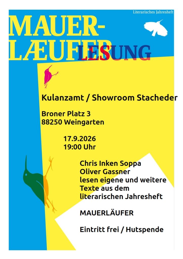 Mauerlaeufer Plakat